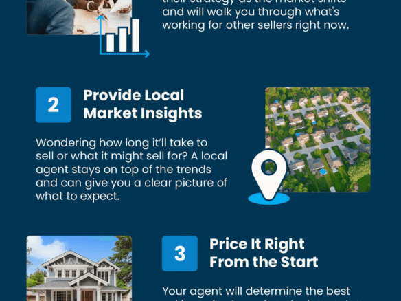 Infographic listing the top 5 reasons to hire a real estate agent when selling your home: 1) Deliver industry expertise, 2) Provide local market insights, 3) Price it right from the start, 4) Navigate the fine print with confidence, and 5) Have a pro negotiator in your corner. Includes branding for Paul Garrison, JPAR® Real Estate, with contact info and website.