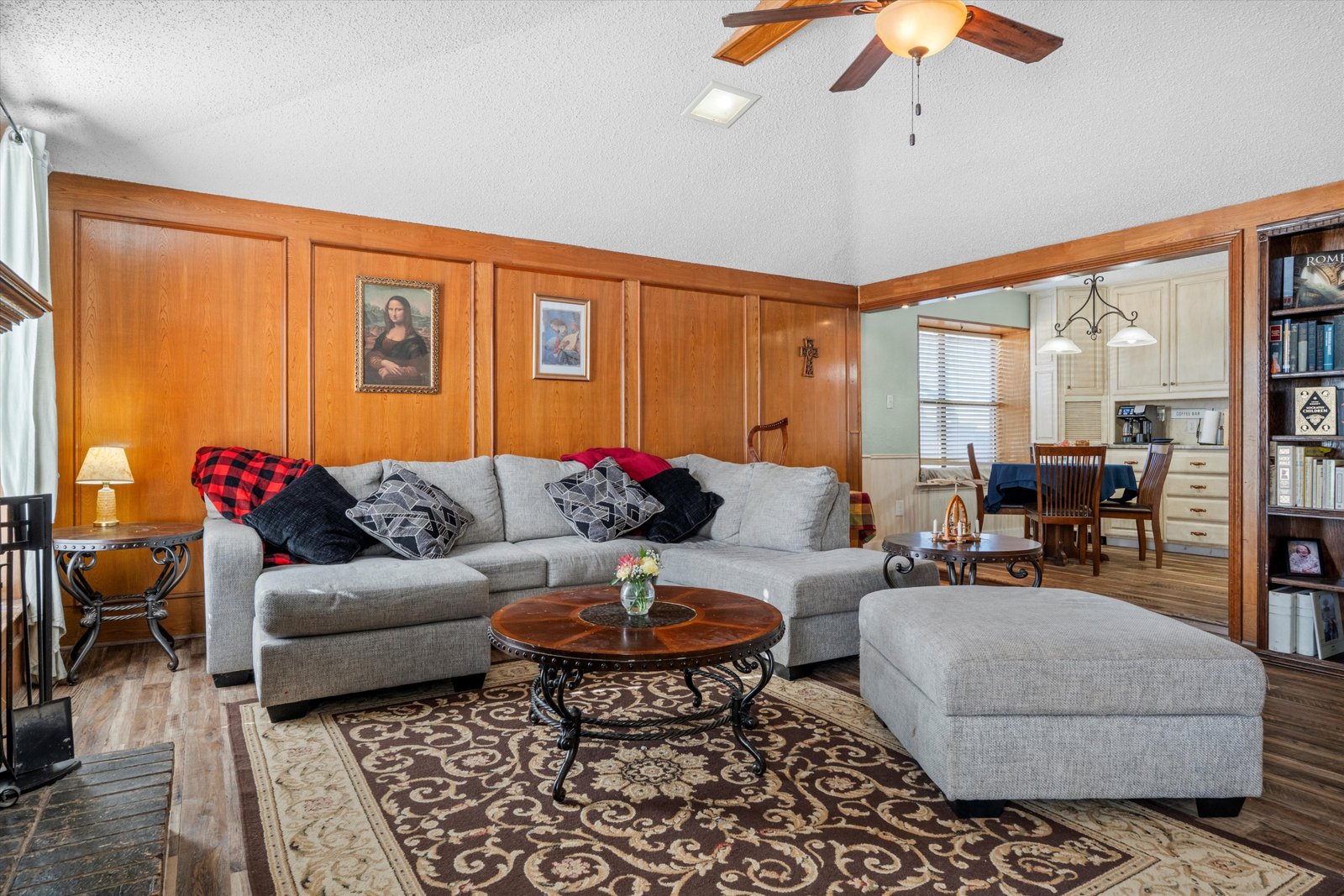 04-1613 St James Dr-04 Open kitchen layout flowing into living and dining areas, ideal for informal gatherings at 1613 Saint James Drive.