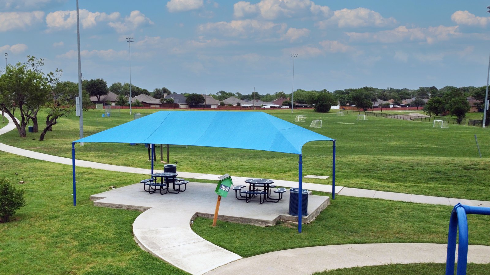 DCIM100MEDIADJI_0539.JPG Rosemeade Park featuring lighted athletic fields, inclusive playground, and shaded picnic areas near 1613 Saint James Drive.